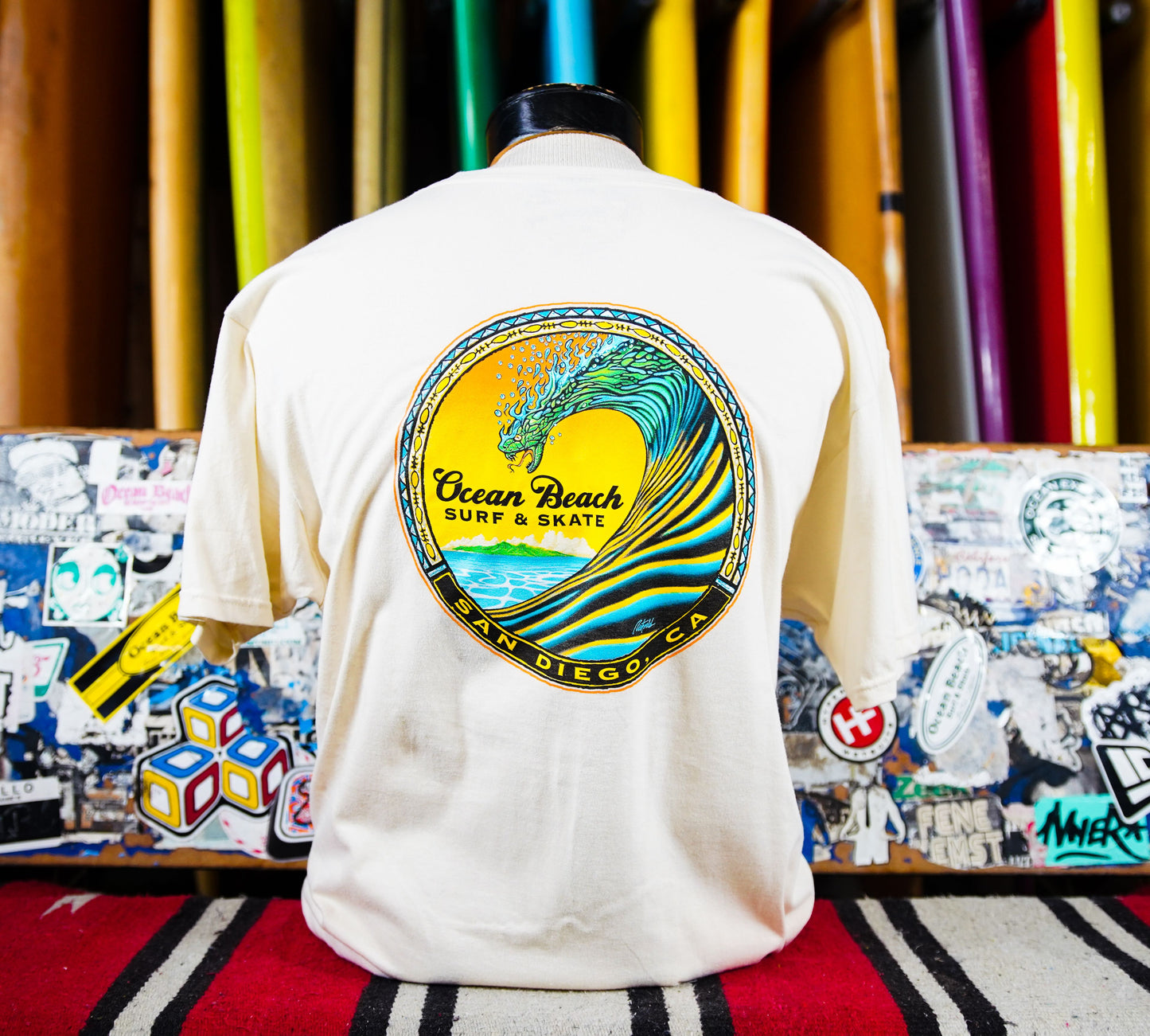 Wave Snake Tee Cream XXL