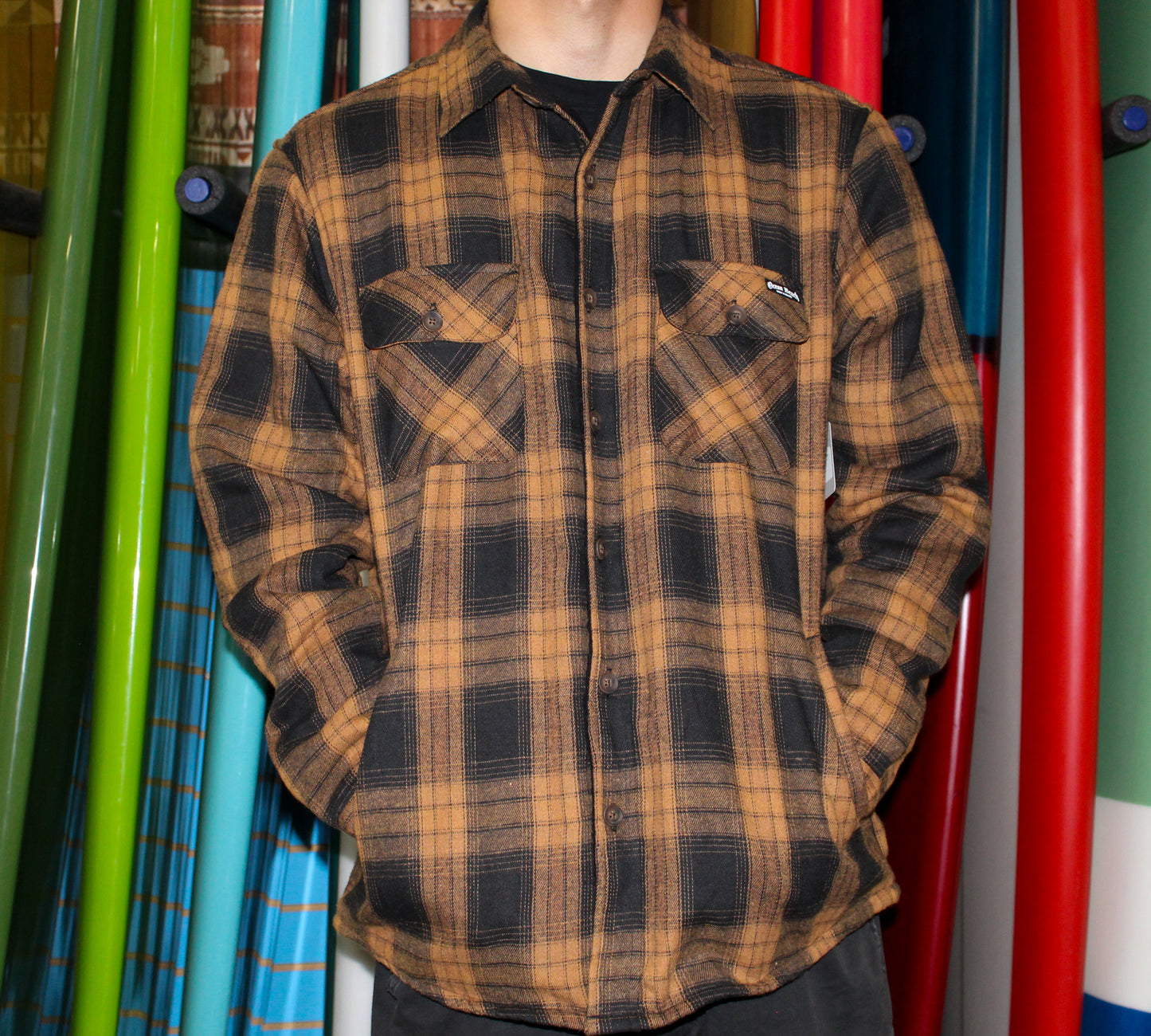 ACT A Stand Flannel Sherpa Brn/Blk