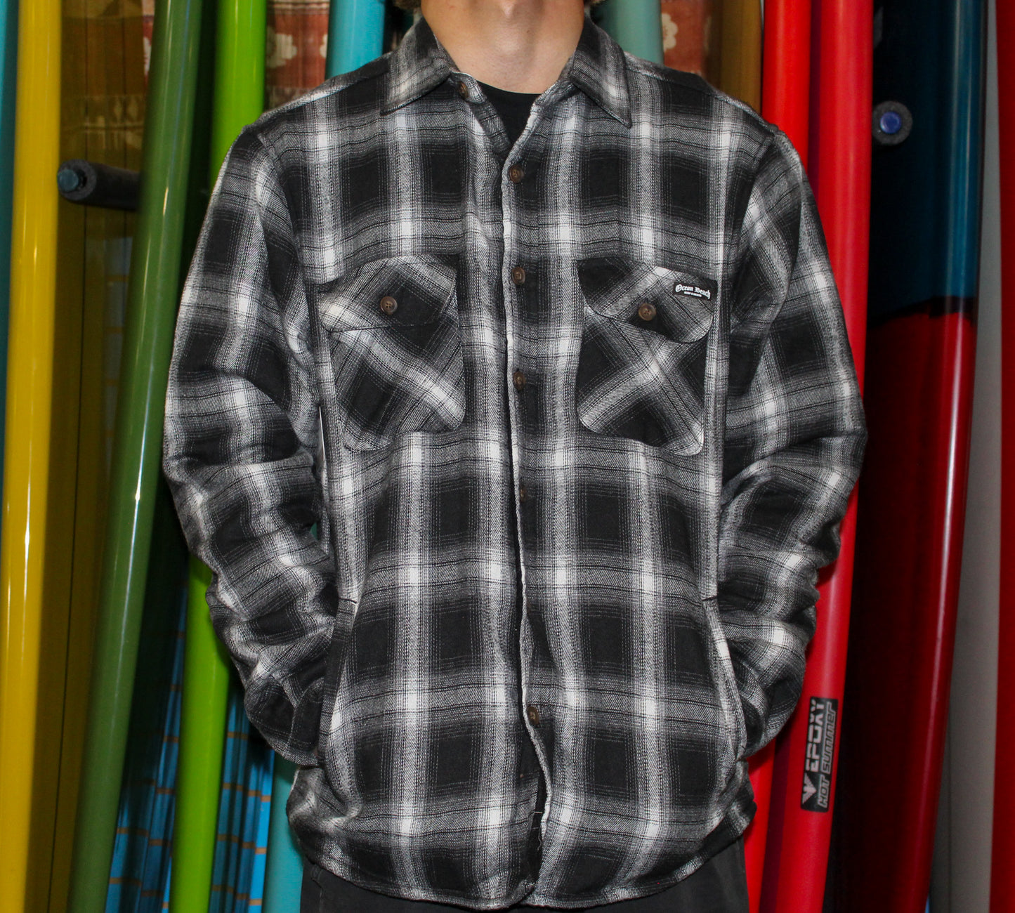 ACT A Stand Flannel Sherpa Blk/Lime