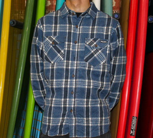 ACT A Heavy Flannel Shirt Blu/Nvy